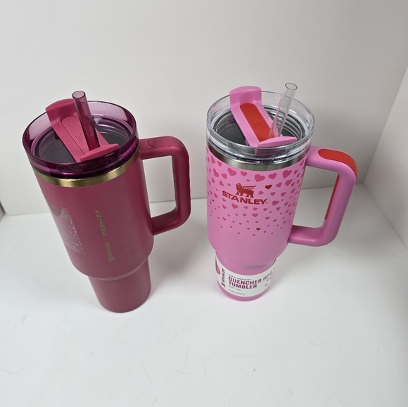Stanley 2025 Target Pink Hearts And Berry Glitter Starbuck 2024  Tumbler Nwt - Picture 3 of 14
